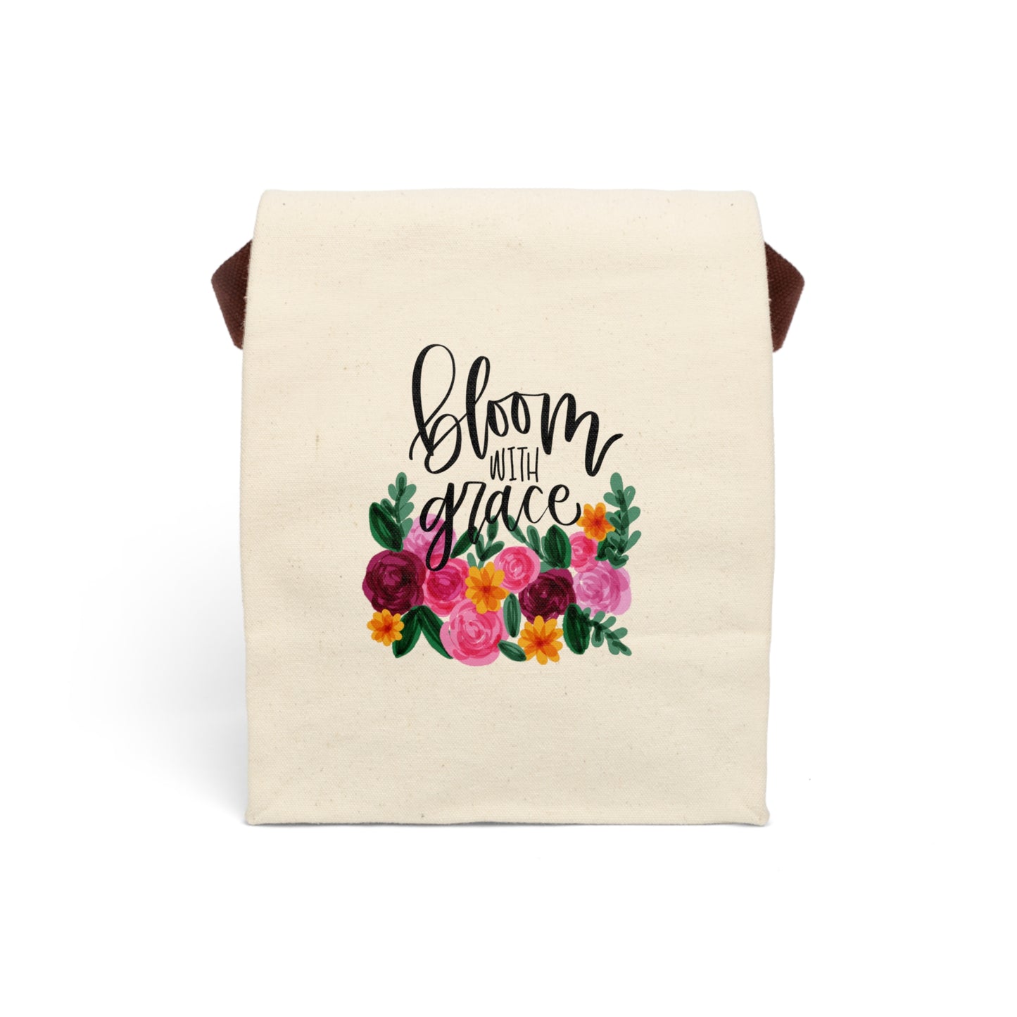Bloom With Grace Canvas Lunch Bag